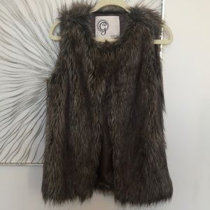 Faux fur vest